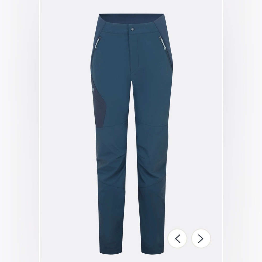 NWT Rab Women’s Blue Ascendor Softshell Pants